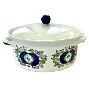 Vintage Rörstrand Eden Tureen Bowl Ovenware W/ Lid Apple Design Sweden